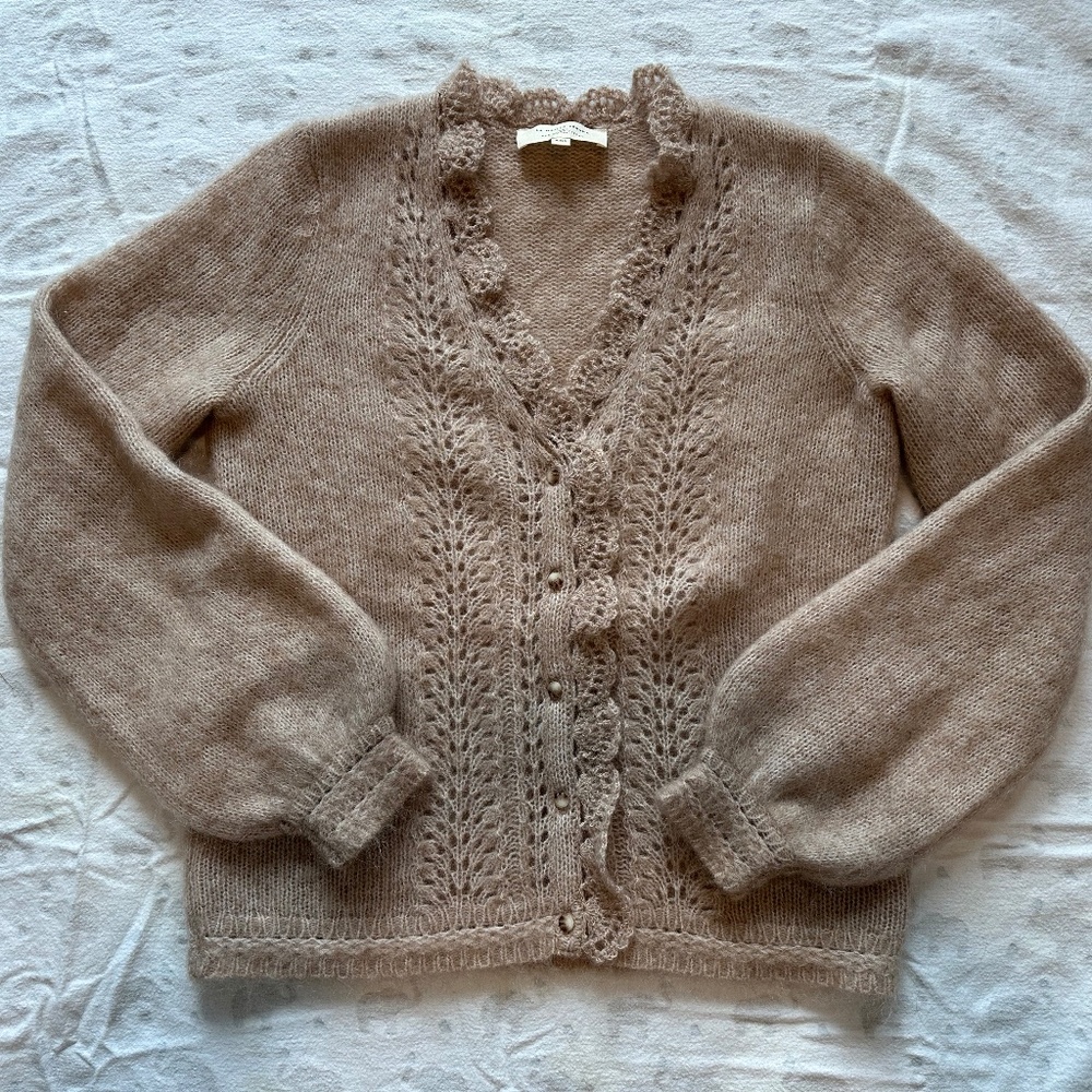 Sezane Angelie Cardigan Light Beige